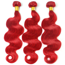 중국 26&quot;에 빨간색 몸 파 브라질 머리 페루 처녀 사람의 모발 12&quot; 흘리기 협력 업체