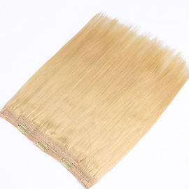 중국 튼튼한 금발 #613 색깔 달무리는 머리 연장 매끄러운 100% 사람의 모발 물자에서 똑바로 튀깁니다 협력 업체