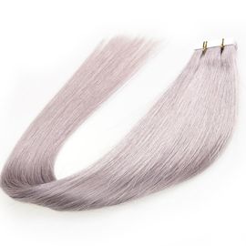 중국 브라질인 얇은 머리를 위한 처녀 접착제 PU 테이프 머리 연장, 회색 색깔 협력 업체