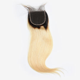 중국 4x4 브라질 머리 레이스 마감 똑바른 1b/613 색깔 9a 급료 100% 순수한 사람의 모발 협력 업체