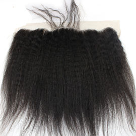 중국 Yaki 흑인 여성을 위한 비꼬인 똑바른 13x4 레이스 마감 100%년 레미 머리 연장 협력 업체